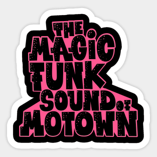 Pink Motown Music Groove Design Sticker